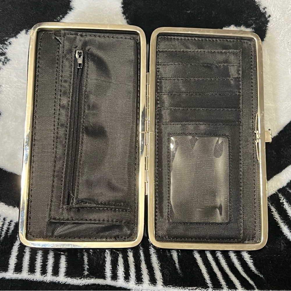 2/$20 - Black Victorian Goth Ruffle Wallet - Picture 7 of 8